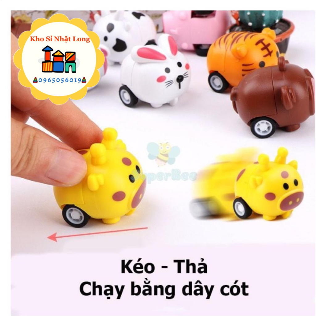 Đồ chơi mini chạy đà-thú chạy cót mini-thú nhựa mini cho bé