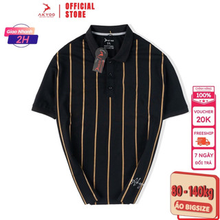 Áo Polo Nam Bigsize co giãn thấm hút mồ hôi size 80-140kg