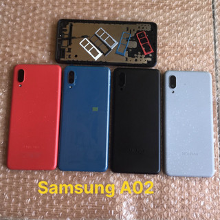 Bộ vỏ Samsung A02 kèm kính camera +phím+khay sim
