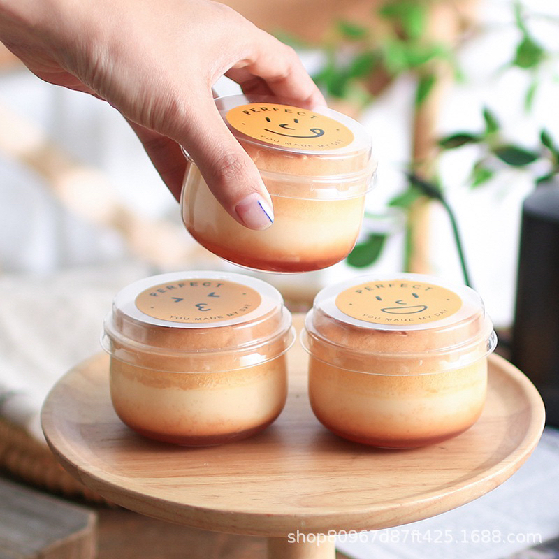 Tem dán hình mặt cười dễ thương trang trí hộp bánh