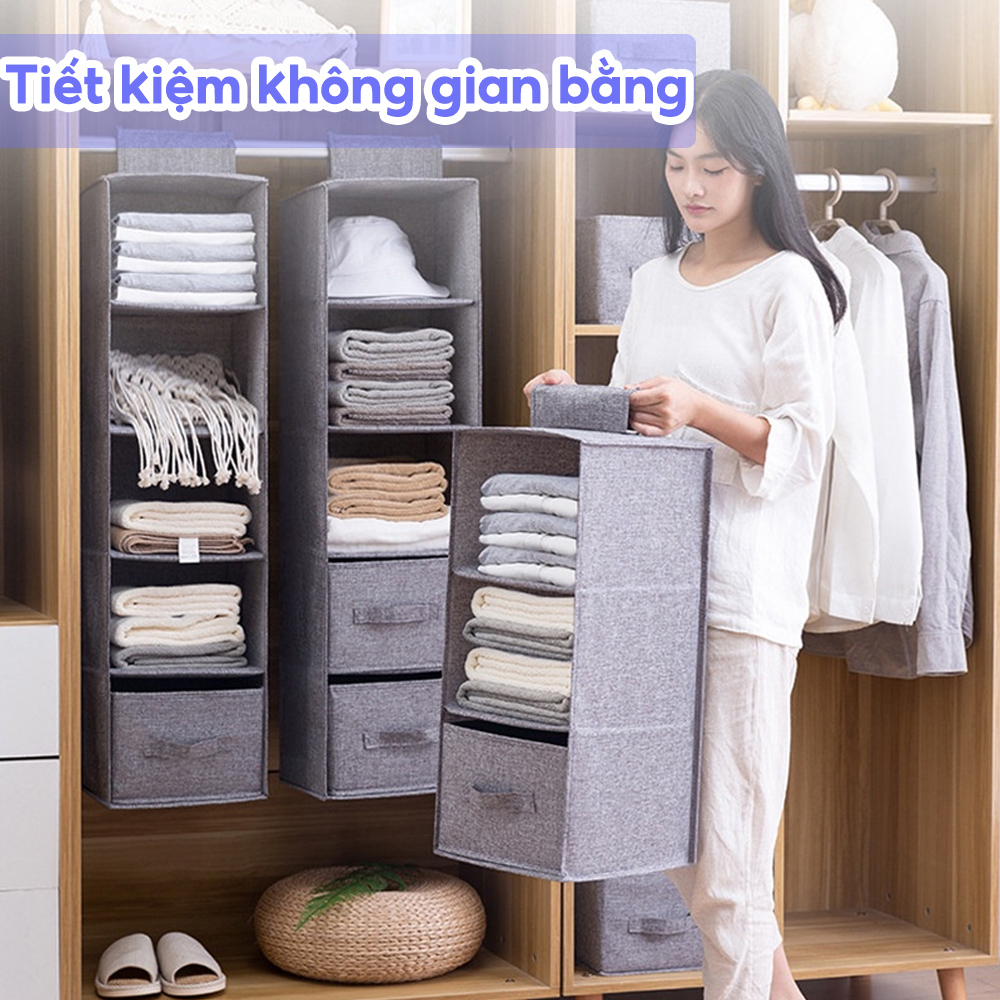 Túi treo với túi không dệt ký túc xá kệ lưu trữ treo túi quần áo hoàn thiện treo ngăn kéo Túi treo phòng ngủ