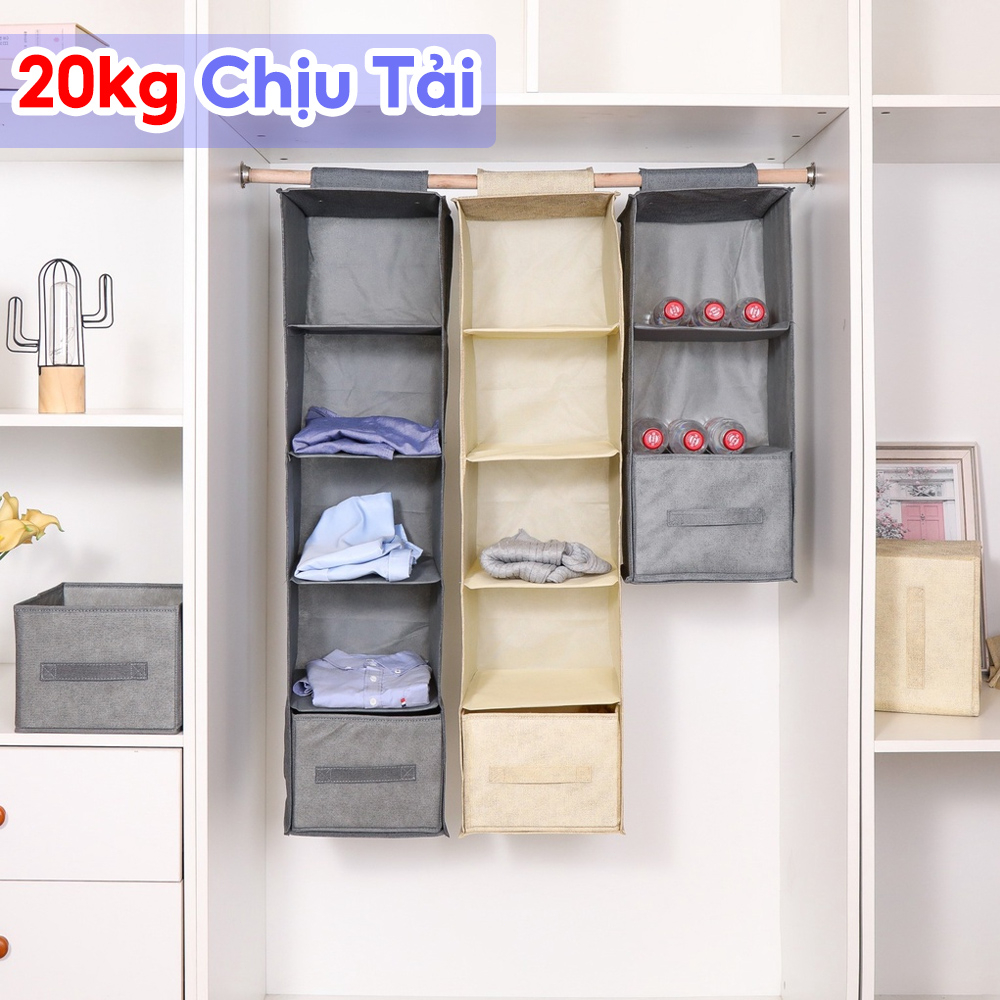 Túi treo với túi không dệt ký túc xá kệ lưu trữ treo túi quần áo hoàn thiện treo ngăn kéo Túi treo phòng ngủ