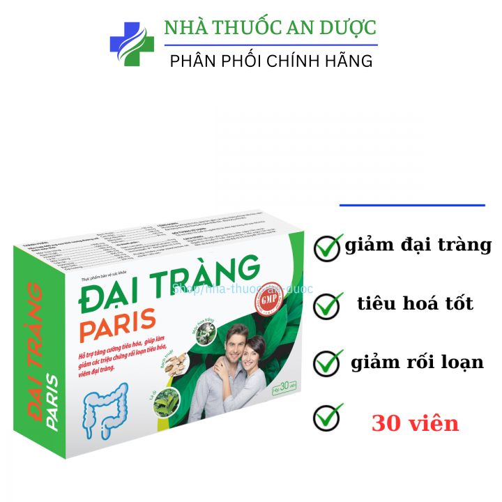 Viên uống Đại tràng Paris hỗ trợ giảmviêm đại tràng, hội chứng ruột kích thích – Hộp 30 viên - giao mẫu ngẫu nhiên