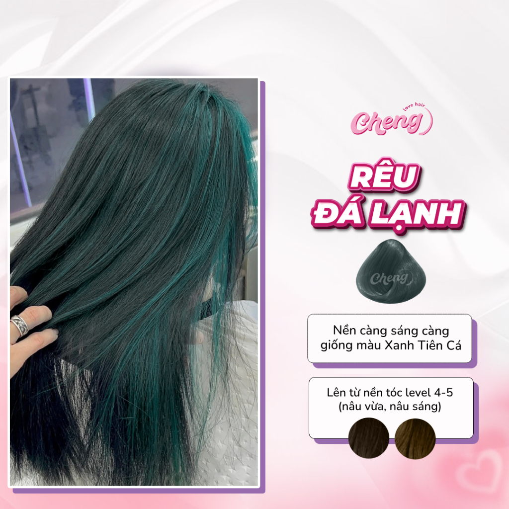 Thuốc Nhuộm Tóc Màu RÊU ĐÁ LẠNH Không Tẩy | Chenglovehair, Chenglovehairs