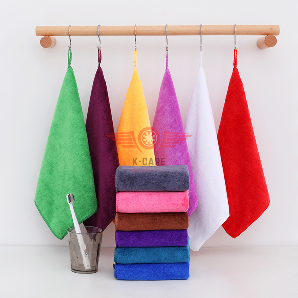 Khăn lau xe, lau bếp, lau kính, lau bàn lau tay đa năng chất liệu Microfiber không rụng lông không làm xước bề mặt Kcare