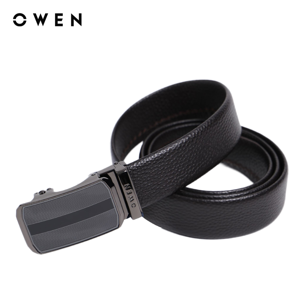 OWEN - Dây thắt lưng Nam Owen màu Nâu chất liệu Leather  - BELT220554