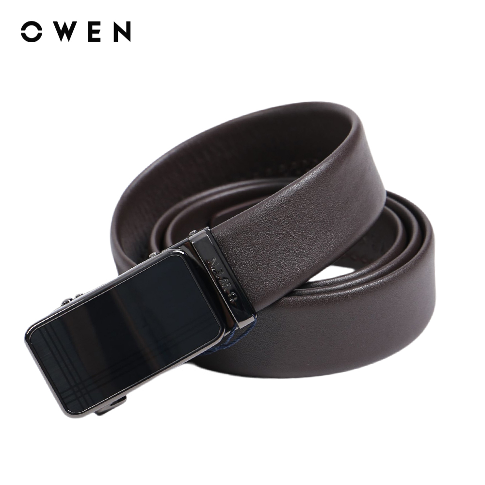 OWEN - Dây thắt lưng Nam Owen màu Nâu chất liệu Leather (Da) - BELT220546