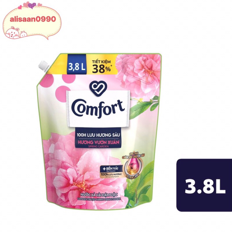 NƯỚC XẢ VẢI COMFORT HƯƠNG VƯỜN XUÂN TÚI 3,8L