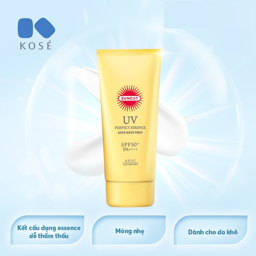 Tinh Chất Chống Nắng Kosé Suncut Perfect UV Protect Esscence Super Waterproof 60g và 110g