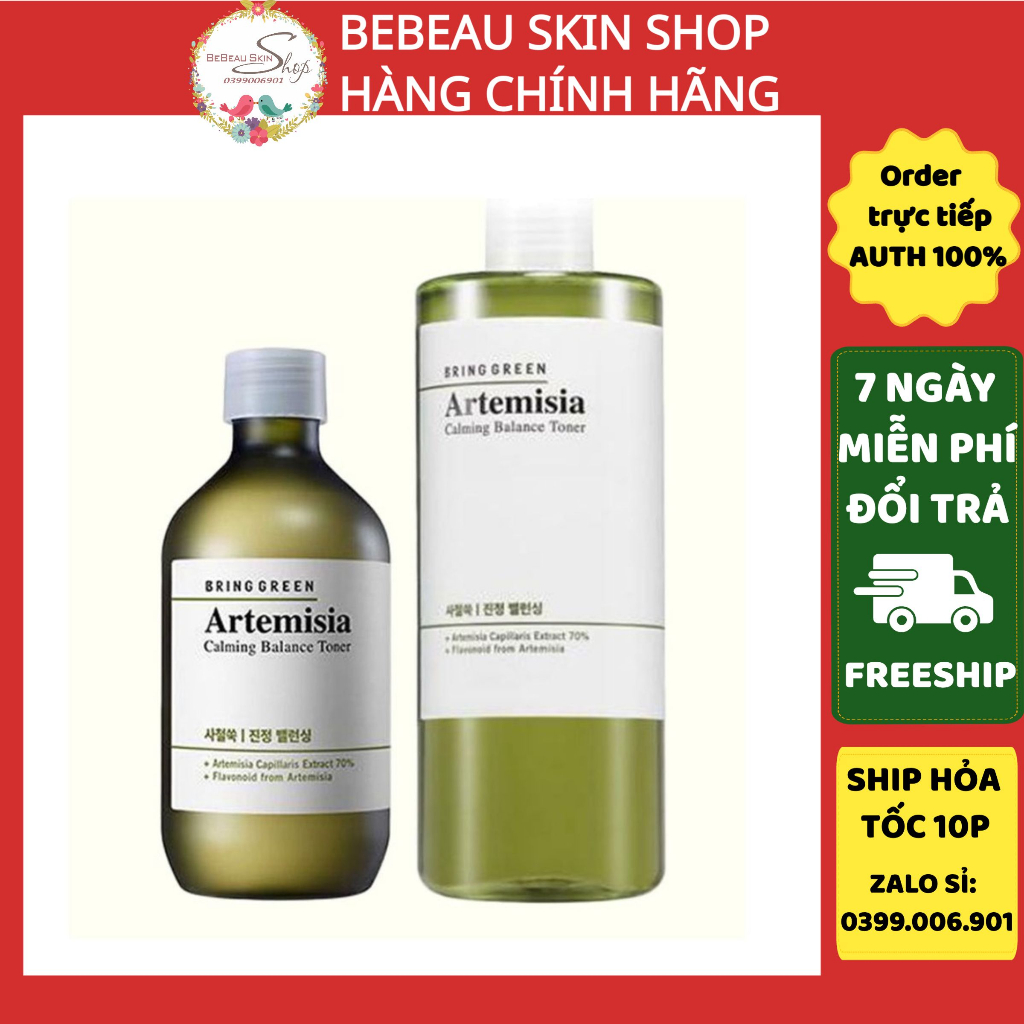 Nước Hoa Hồng Ngải Cứu BRING GREEN Artemisa Calming Balance Toner Làm Dịu Và Cân Bằng Da