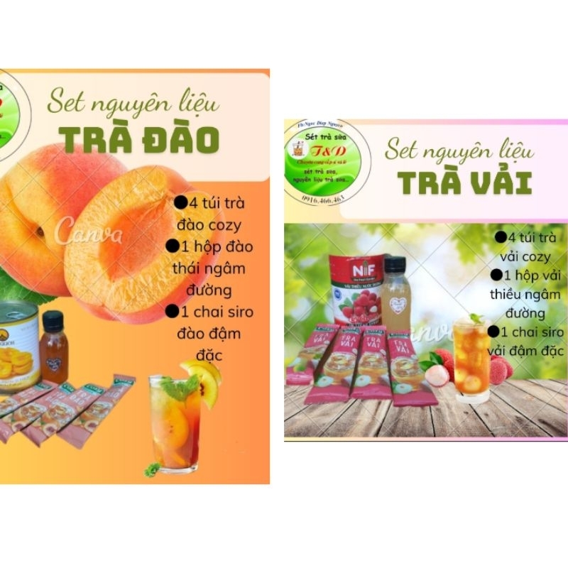 [20-30 LY] COMBO TRÀ ĐÀO,TRÀ VẢI