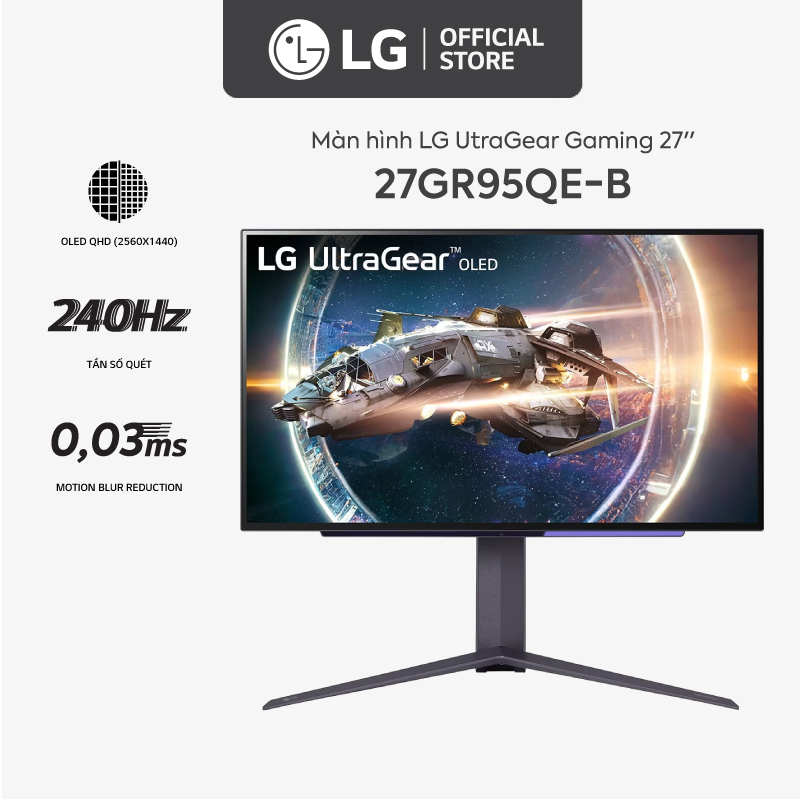 Màn hình LG 27GR95QE-B UltraGear 27" OLED 2K 240Hz G-Sync