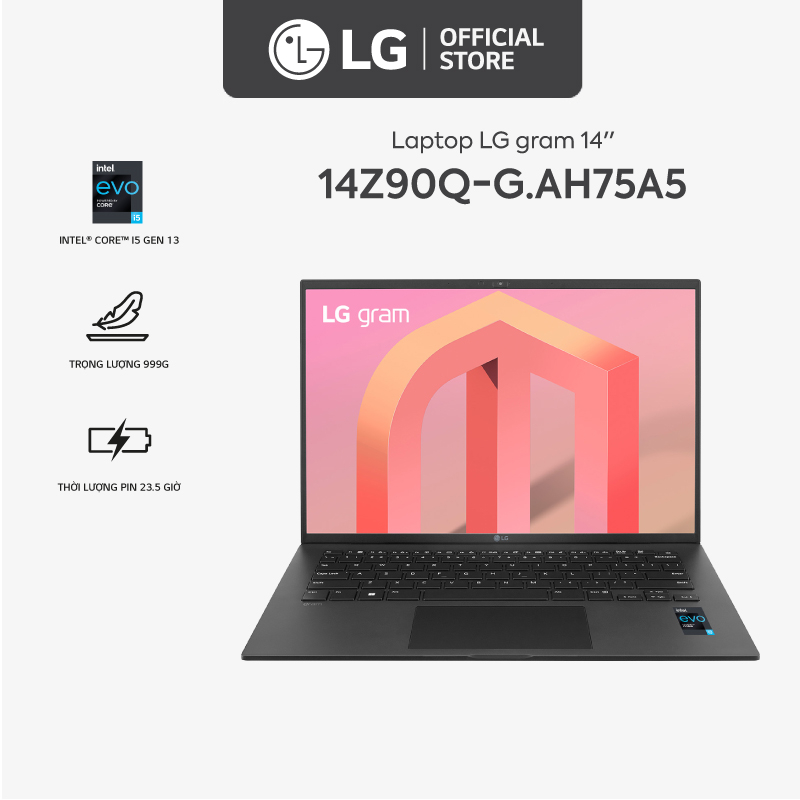 Laptop LG Gram 14Z90Q-GAH75A5 (Core™ i7-1260P | 16GB | 512GB | Black)