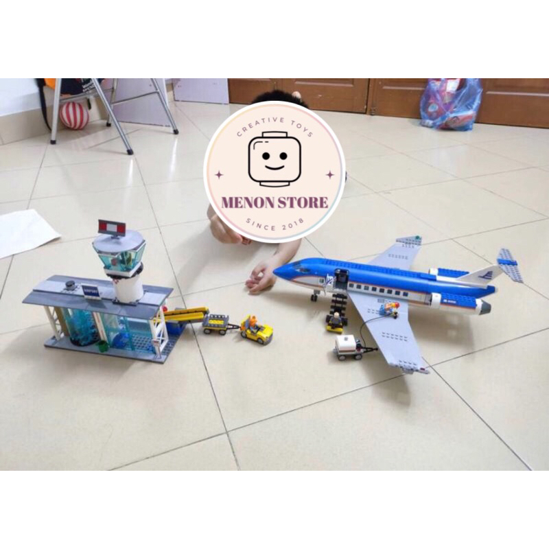 Đồ chơi lắp ráp 61102 0104 T19052 19052 02043 Mô hình sân bay máy bay thành phố