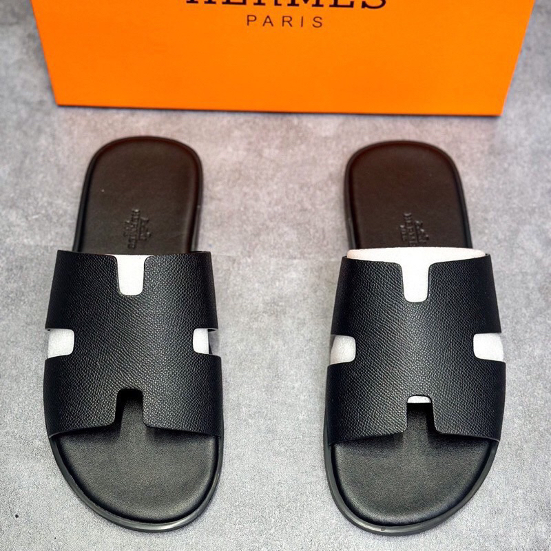 Dép nam da chữ H cao cấp da bò đẹp quai ngang quai chéo không quai hậu thời trang trẻ và trung niên CHAGO Hm