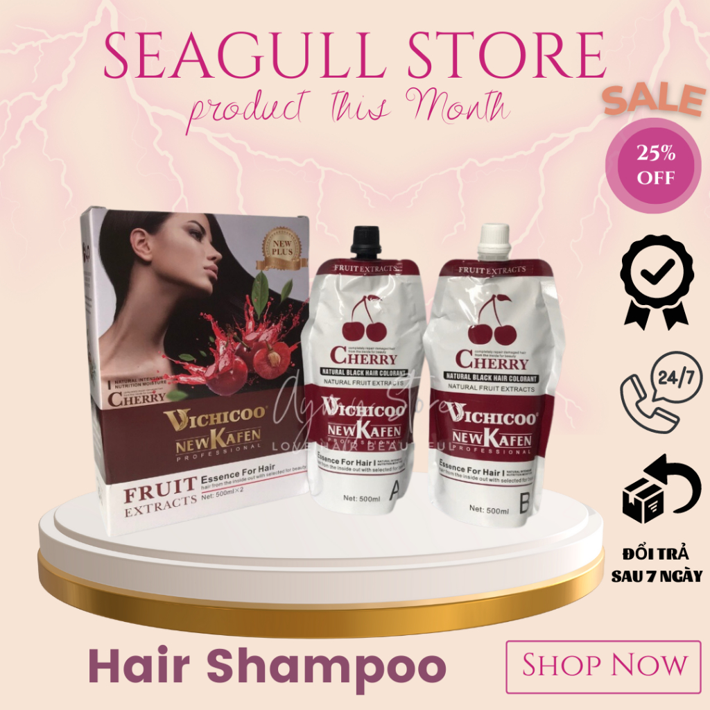 Thuốc nhuộm đen New Kafen cao cấp phủ bạc và không dính da đầu 500ML SEAGULL STORE