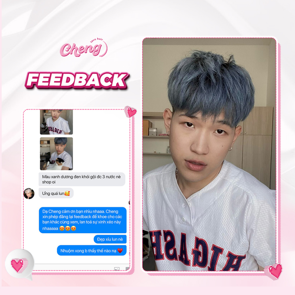 Thuốc Nhuộm Tóc Màu XANH DƯƠNG ĐEN KHÓI, Xanh Đen Khói Không Tẩy | Chenglovehair, Chenglovehairs