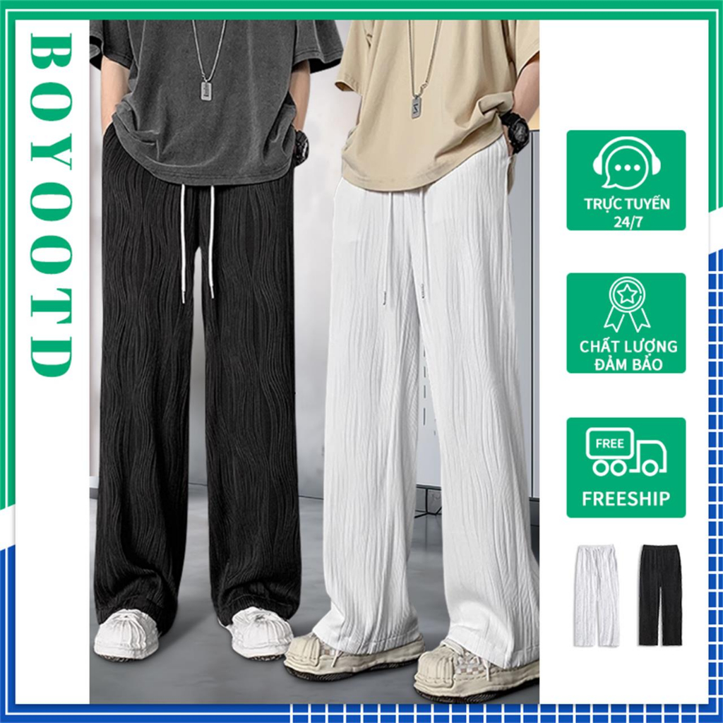 Quần nam ống rộng dài quần ống suông Phong Cách Hàn Quốc Dành Cho Nam nữ Unisex dành cho nam nữ mẫu mới phong cách
