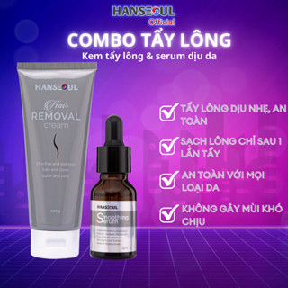 Combo kem tẩy lông HAIR REMOVAL CREAM và serum SMOOTHING thương hiệu Hanseoul