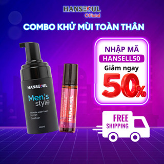 Combo Khử Mùi Toàn Thân Nam Tính Cao Cấp HANSEOUL gồm Dung Dịch Vệ Sinh MenStyle 100ml và Son Nách Armpit Serum 10ml