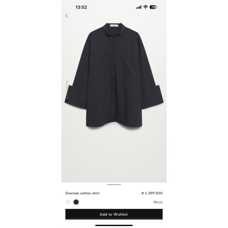 Áo sơ mi oversize nhà xoài