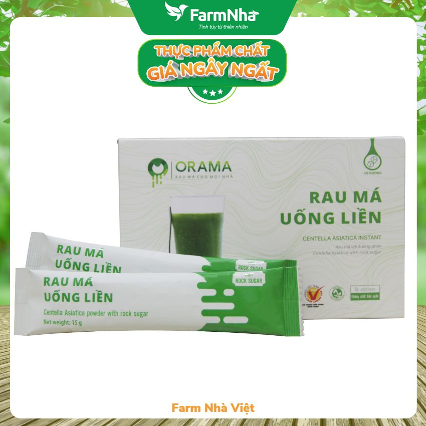 Rau Má Uống Liền ORAMA Quảng Thanh Đường Phèn 10 Gói x15gr - Chuẩn FDA Hoa Kì