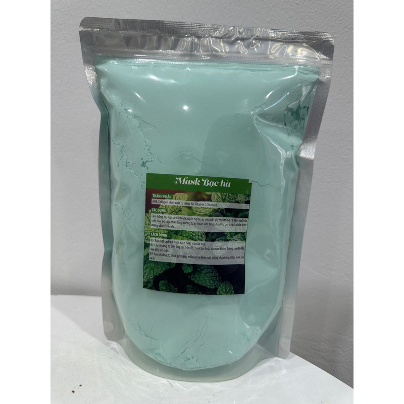 Gói 1000gr Mặt Nạ Dẻo & Bạc Hà collagen Dùng Cho Da Dầu, Da Mụn