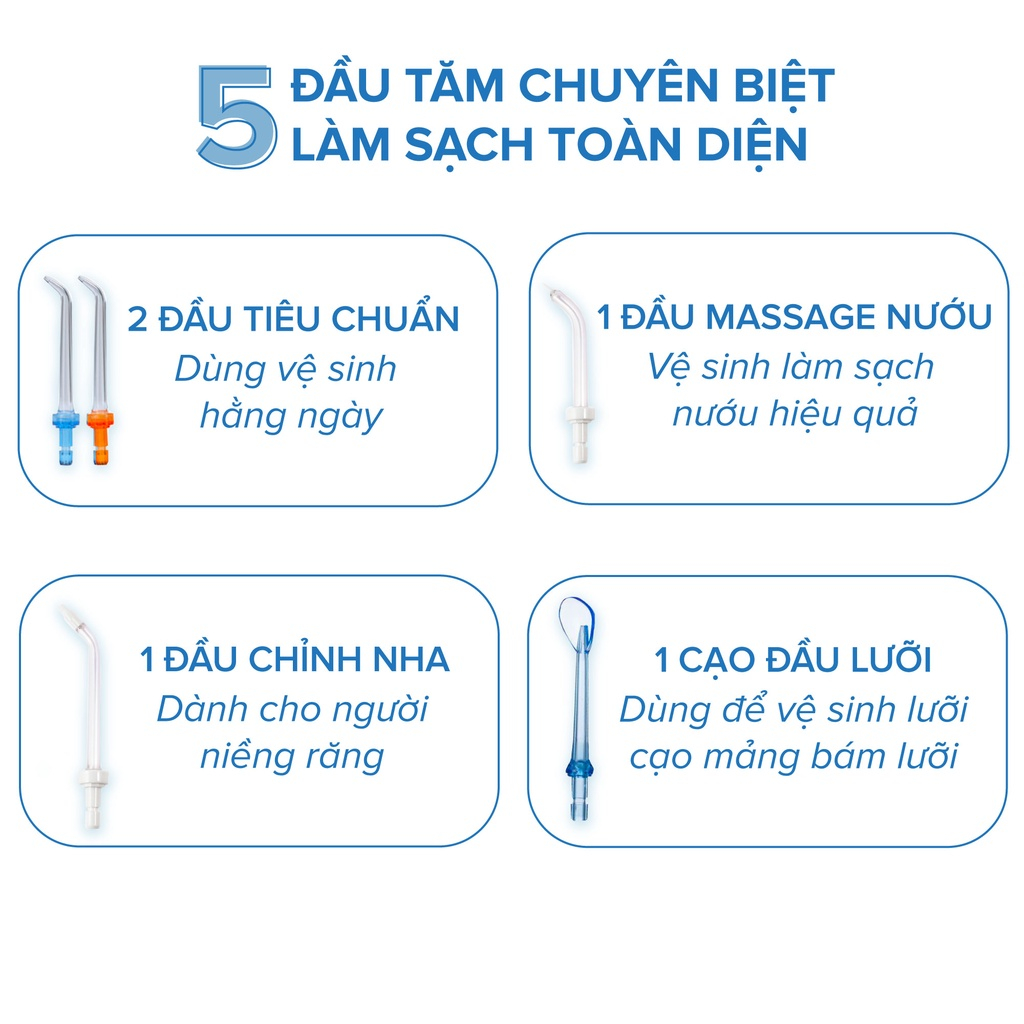 Tăm nước H2ofloss cao cấp Unpublic chính hãng chống nước (Kèm 5 vòi phun , túi vải)