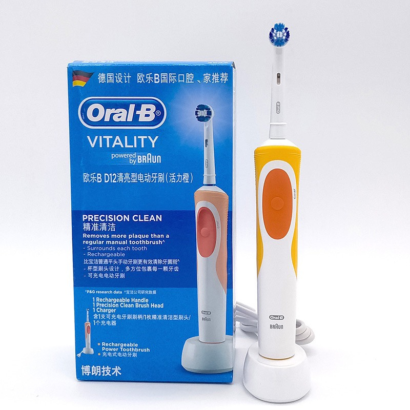 Bàn Chải Đánh Răng Điện Oral-B Hàng Chính Hãng Chăm Sóc Răng Miệng Nhạy Cảm, Bàn Chải Điện Oral B Vitality D12, D100