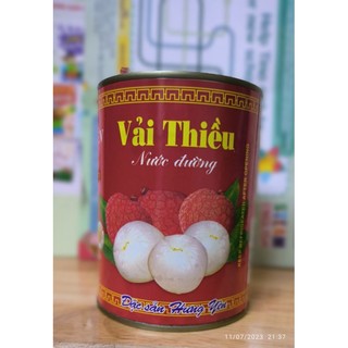 Vải thiều ngâm nước đường lon 565gram