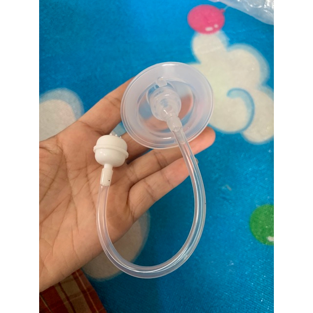 Núm ti kèm ống hút chống sặc cổ rộng bú mọi tư thế BQSHOP