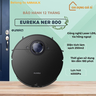 Robot hút bụi lau nhà eureka ner 800 điều hướng laser lực hút 4000pa - chính hãng - bảo hành 12t - mimax