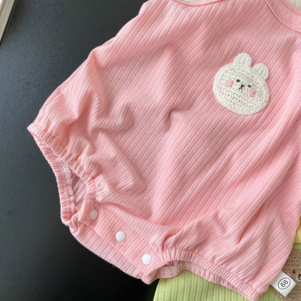 Bodysuit cho bé gái chất thun Hàn mềm mát cho bé gái sơ sinh, Đồ bộ body 2 dây bé gái dễ thương