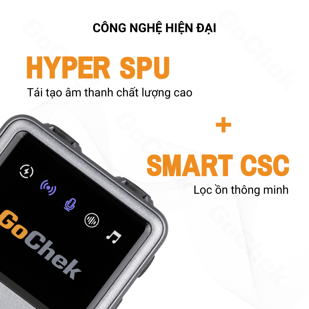 Thiết bị thu âm chuyên nghiệp Gochek tích hợp sử dụng đa thiết bị đa chức năng, Mic thu âm không dây Gochek Ultra Plus | BigBuy360 - bigbuy360.vn