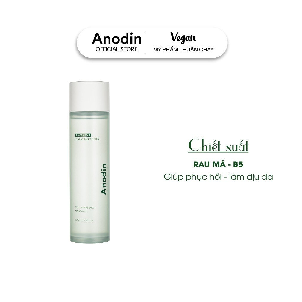 Nước cân bằng làm d.ịu và cấp ẩm sâu Anodin KavaKava Caliming Toner 150ml - Hàn Quốc Chính Hãng