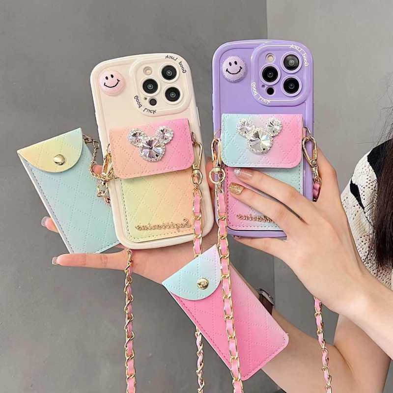 Ốp Mickey + Ví + Dây Đeo