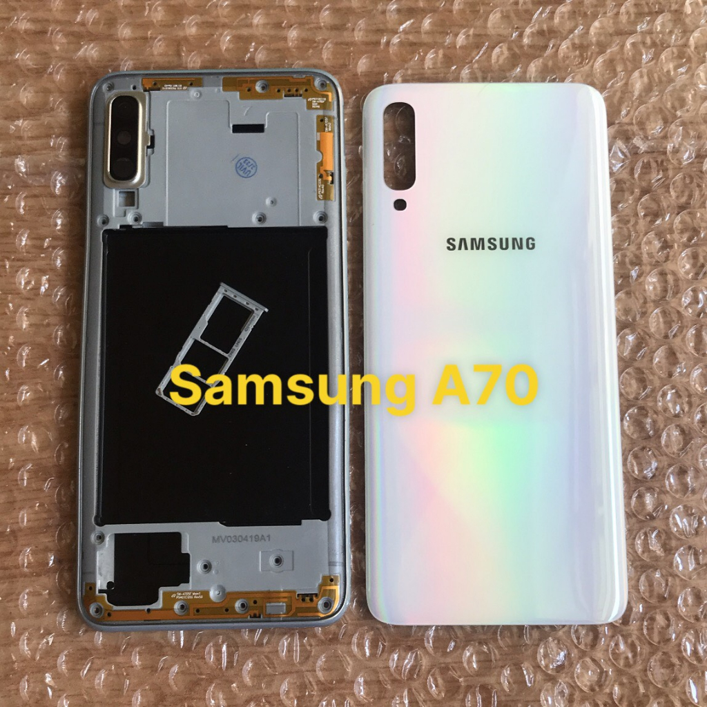 Bộ vỏ zin samsung A70 kèm phím +kính camera+khay sim