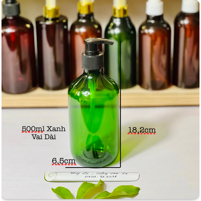 Chai lọ nhựa có vòi nhấn 500ml màu xanh-Đựng dầu gội,sữa tắm-Hàng đẹp-Chất lượng-Bao đổi trả-Giá rẻ-Nhựa cứng cáp.