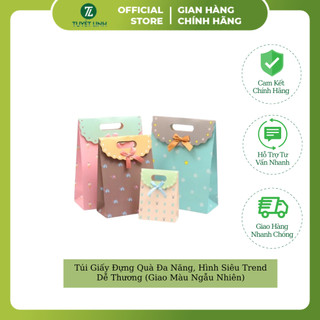 Túi Giấy Đựng Quà Đa Năng, Hình Siêu Trend Dễ Thương (Giao Màu Ngẫu Nhiên)