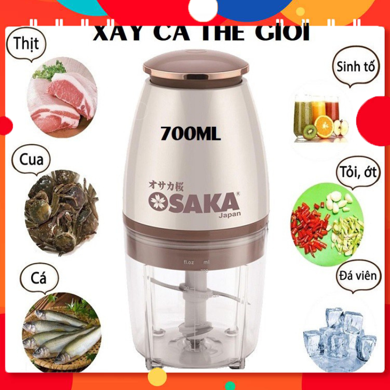 Máy xay đa năng osaka nắp đồng dao 4 lưỡi cối 700ml công suất 350w