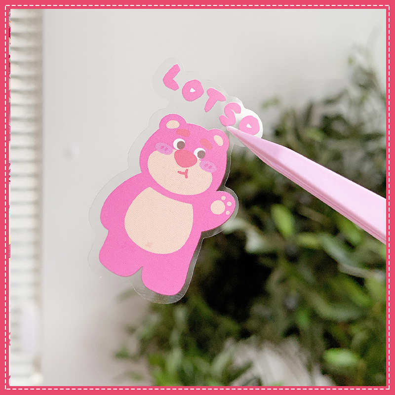 💜Sticker Gấu Dâu - Set 50 Miếng Combo Sticker cao cấp chống nước