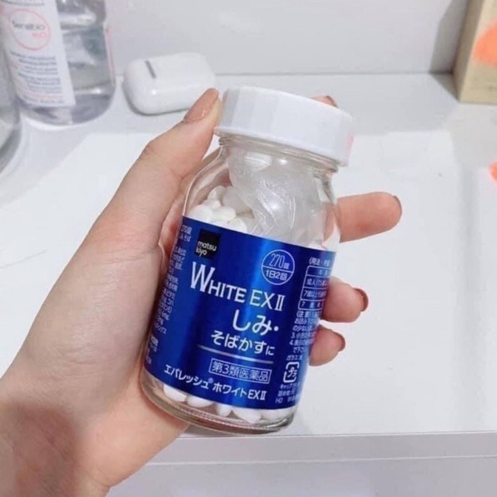 Viên uống trắng da White Ex II 270 viên Nhật Bản  hỗ trợ cải thiện nám, làm trắng da làm đều màu da