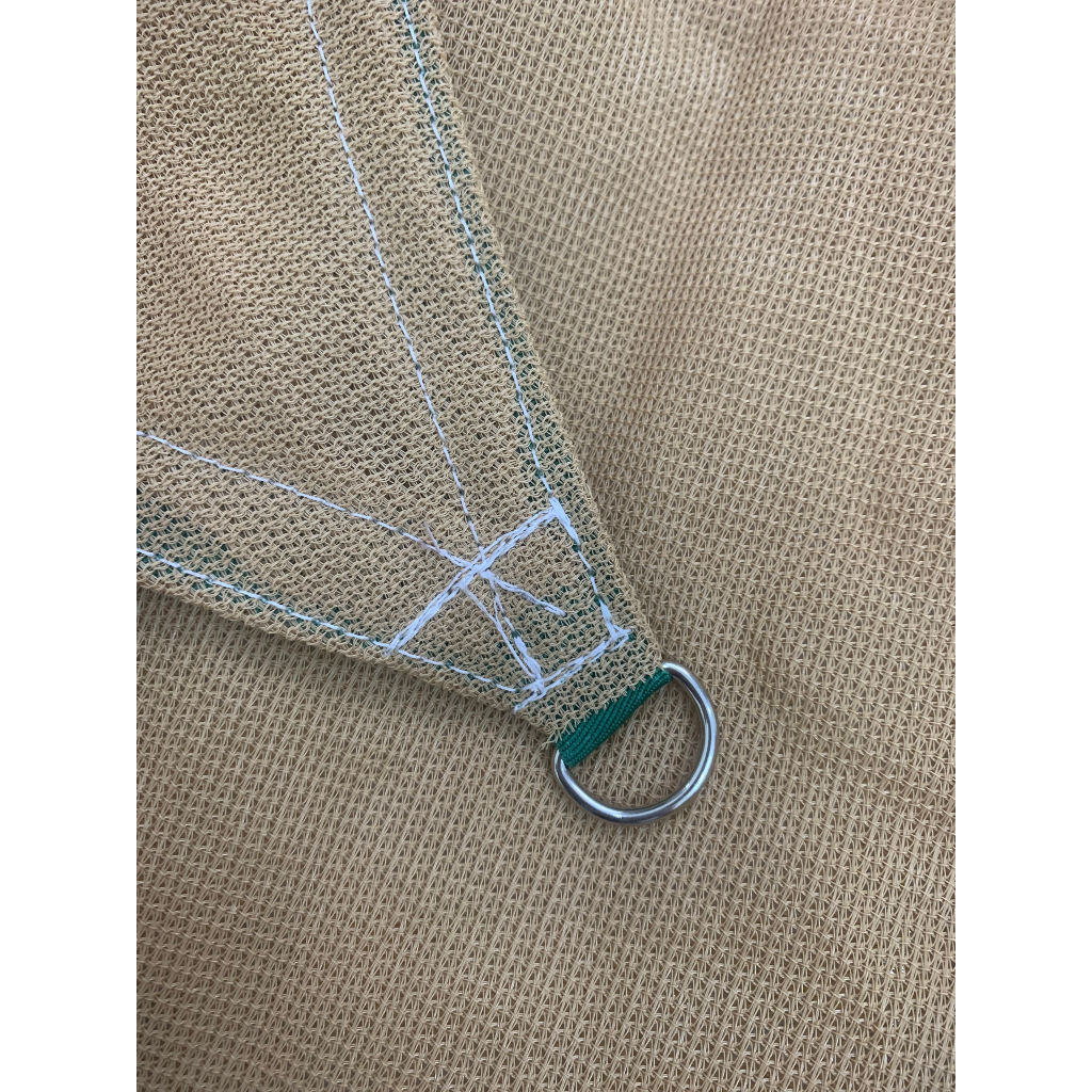 Lưới Che Nắng Tam Giác Màu Nâu Vàng Nhiều Kích Thước Chống UV 90% Lưới Che Nắng Ban Công