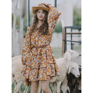   HÀNG SẴN  Váy   Đầm Hoa Nhí Phong Cách Boho VinTage Thời Trang Nữ Du Lịch By Tiệm Nhà Liin Không Kèm Đai 