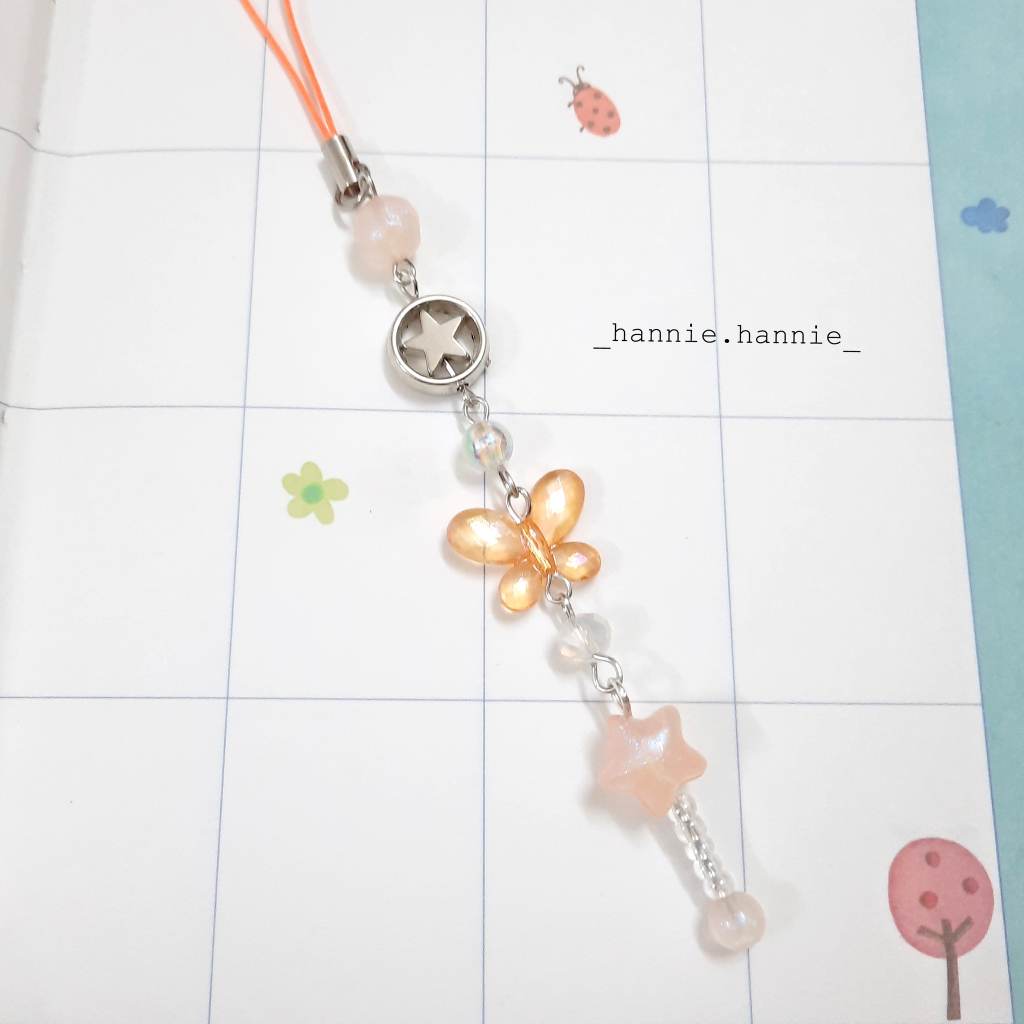 Enchanted - Móc khoá/móc treo điện thoại phong cách thần tiên gậy phép thuật bươm bướm ngôi sao - phụ kiện balô/túi xách