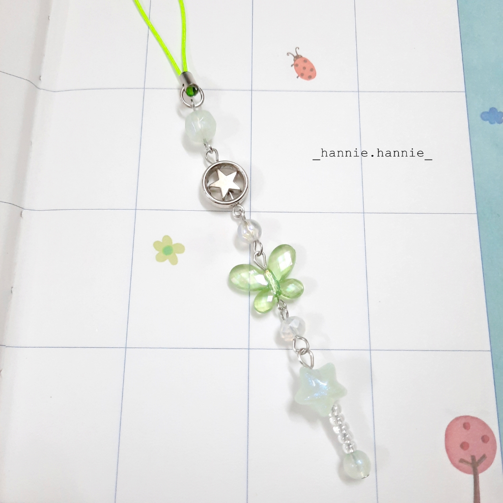 Enchanted - Móc khoá/móc treo điện thoại phong cách thần tiên gậy phép thuật bươm bướm ngôi sao - phụ kiện balô/túi xách