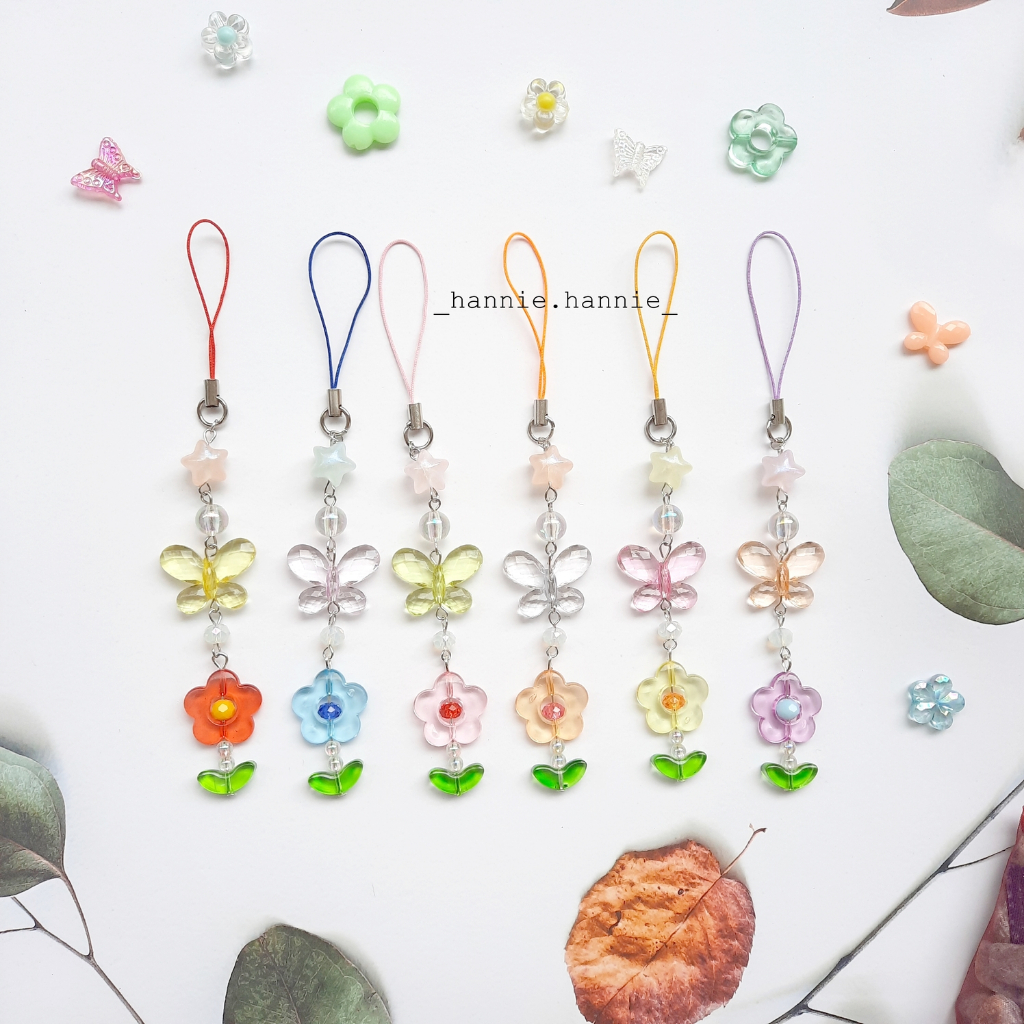 Hoa bé ngoan - Móc khoá hoa lá xinh xắn nhiều màu - phụ kiện móc treo điện thoại, móc treo túi xách balô - phụ kiện nhóm