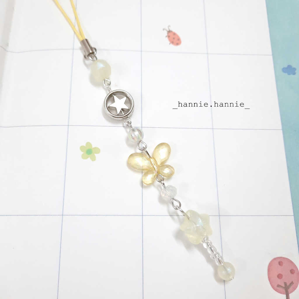 Enchanted - Móc khoá/móc treo điện thoại phong cách thần tiên gậy phép thuật bươm bướm ngôi sao - phụ kiện balô/túi xách