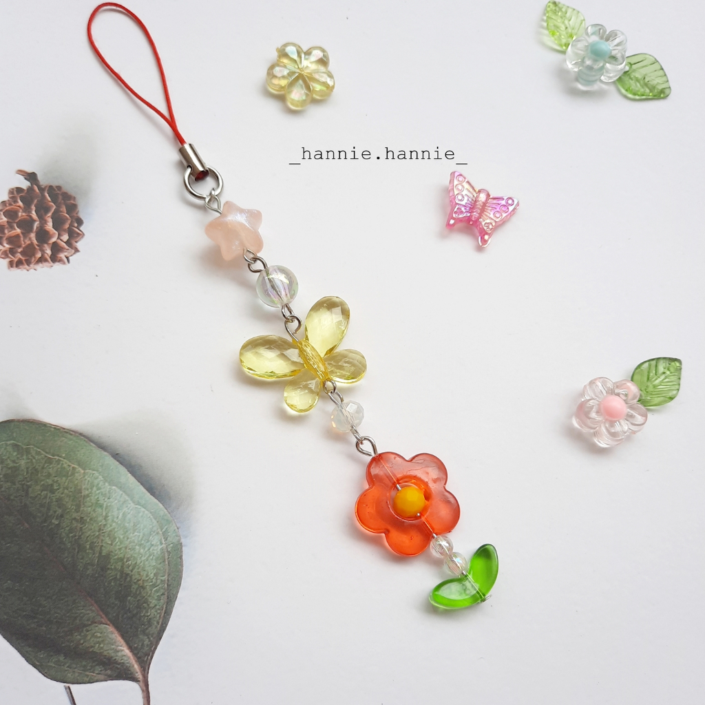 Hoa bé ngoan - Móc khoá hoa lá xinh xắn nhiều màu - phụ kiện móc treo điện thoại, móc treo túi xách balô - phụ kiện nhóm