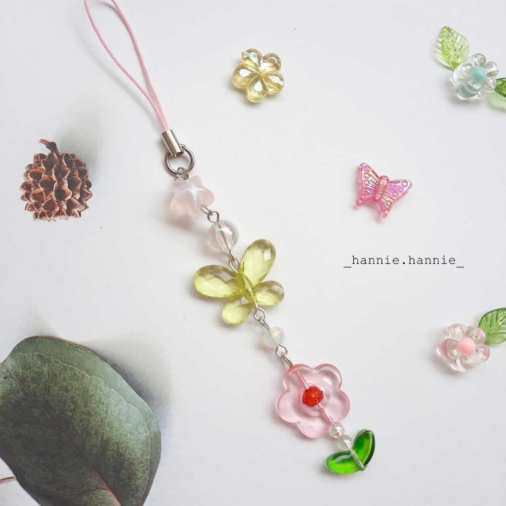 Hoa bé ngoan - Móc khoá hoa lá xinh xắn nhiều màu - phụ kiện móc treo điện thoại, móc treo túi xách balô - phụ kiện nhóm